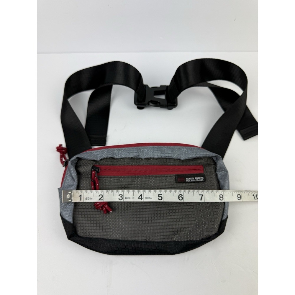 Hensel Phelps Belt Bag Golf Nylon Gray Red Plan Build Manage Waist Pack New - Picture 6 of 7